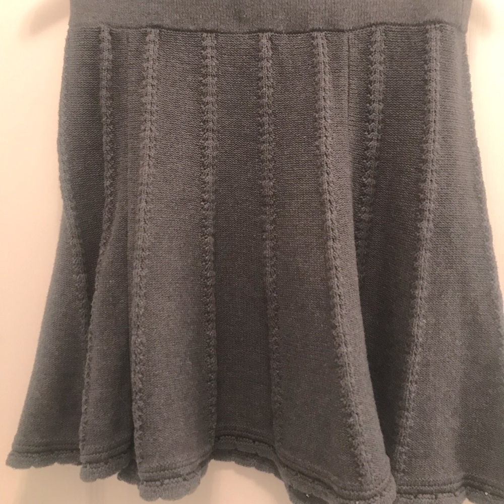 CAbi gray (S) skater sweater cable skirt